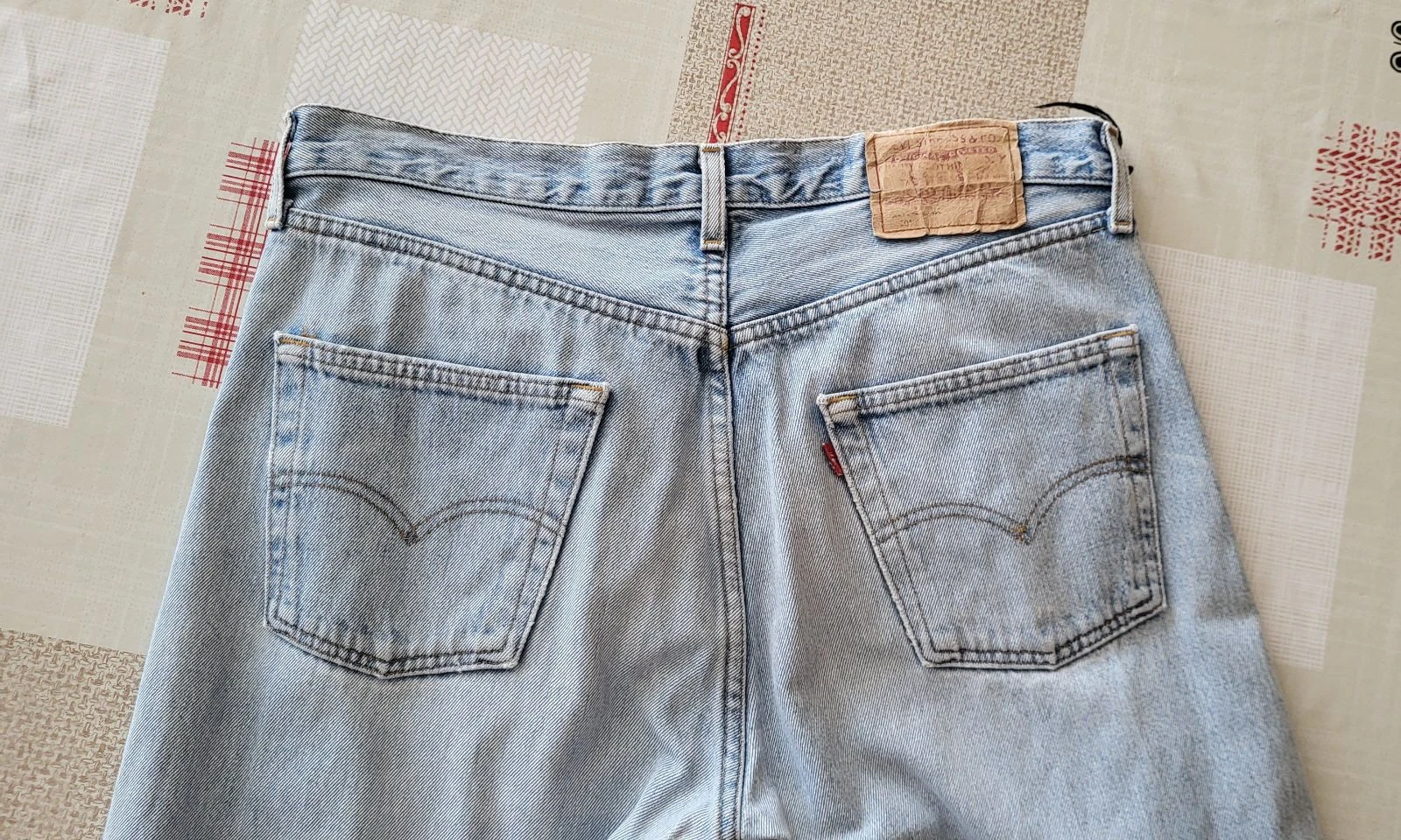Jeans Levi's 501 TFr40/TUS30 - Azul Claro - Vintage anos 90 - Feito na França - 100% Algodão em OT – photo 10